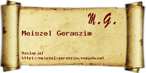 Meiszel Geraszim névjegykártya